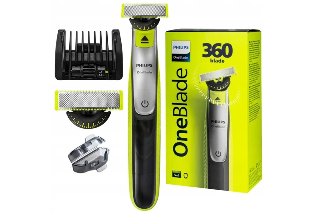 Philips qp2734/23 face and body shaver, oneblade 360, wet & dry, 100-240v 60 minutes of use, 4h charging